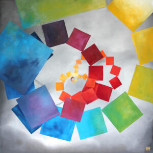 Tableau peint par Véronique Callet, aux couleurs douces